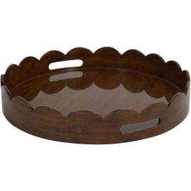 Lacquer Tray with Scallop Edge – Maple 